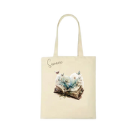 Thumbnail for Bookbag Buchtasche - Schmetterling 2 100%Baumwolle Personalisierbar