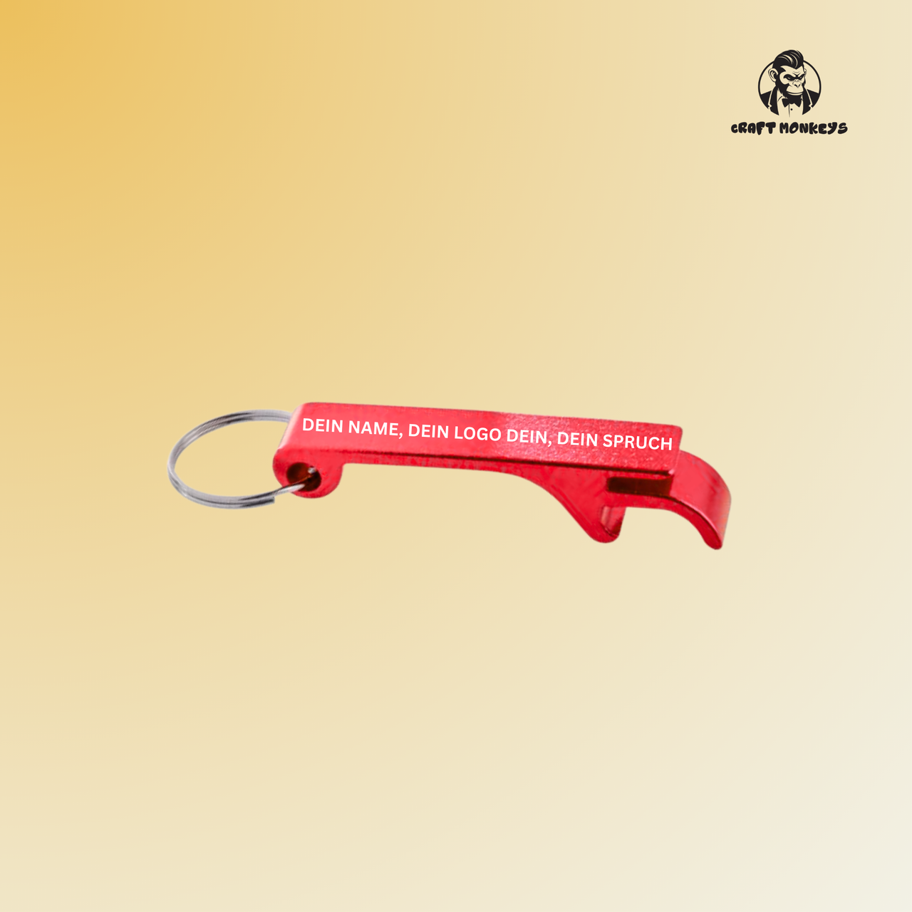 Personalisierbarer Schlüsselanhänger-Flaschenöffner – in vielen Farben erhältlich