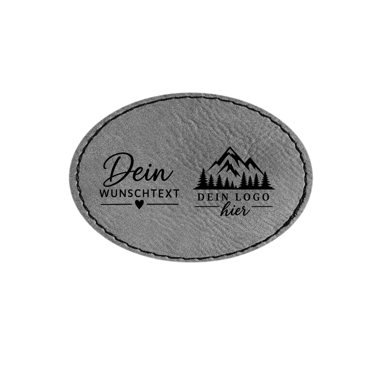 Personalisierbarer Kunstleder-Aufbügelpatch