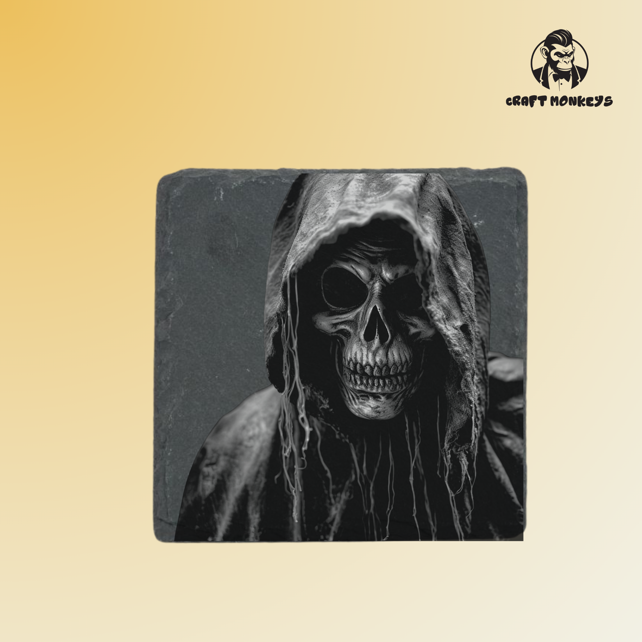 Schieferuntersetzer - Der Tod