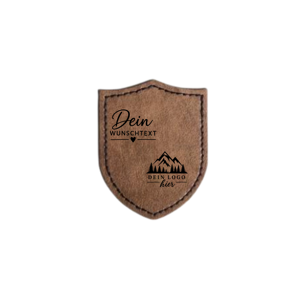 Personalisierbarer Kunstleder-Aufbügelpatch