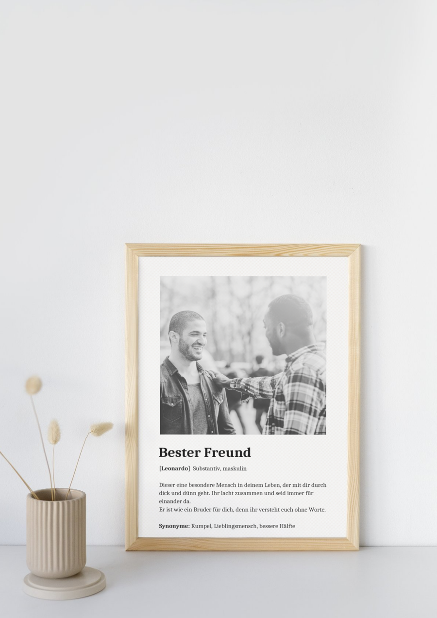 Definition Bild mit Foto "Bester Freund" mit Definition und Namen