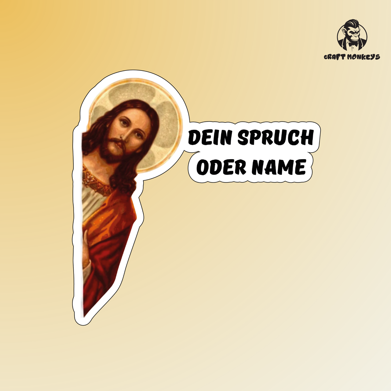 Jesus Sticker – Personalisiert Wasserfest & langlebig