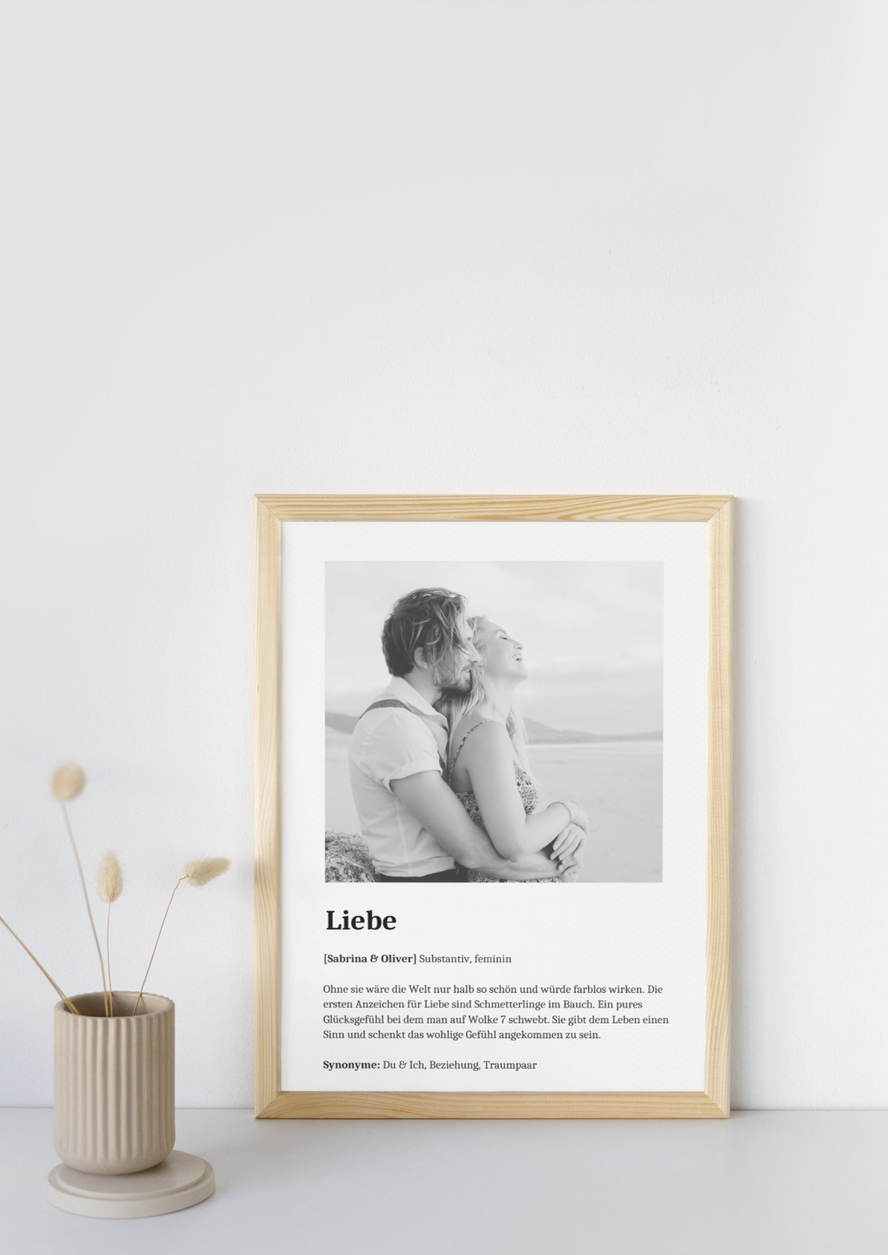 Leinwanddruck "Liebe" mit Definition und Namen