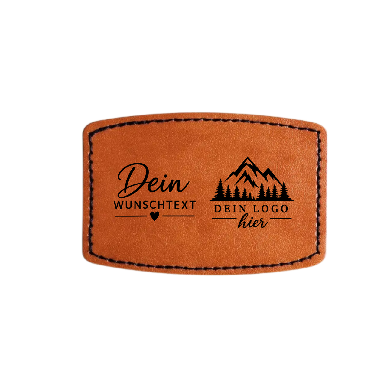 Personalisierbarer Kunstleder-Aufbügelpatch