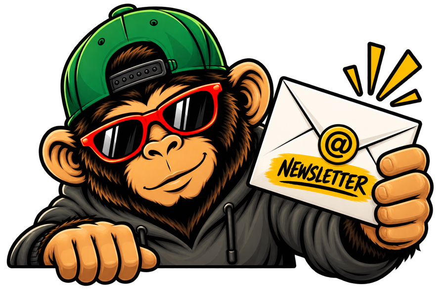 Affe mit Brief in der Hand Craft Monkeys 
