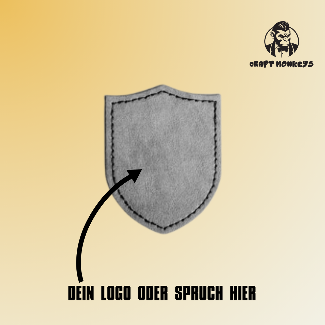 Personalisierbarer Kunstleder-Aufbügelpatch