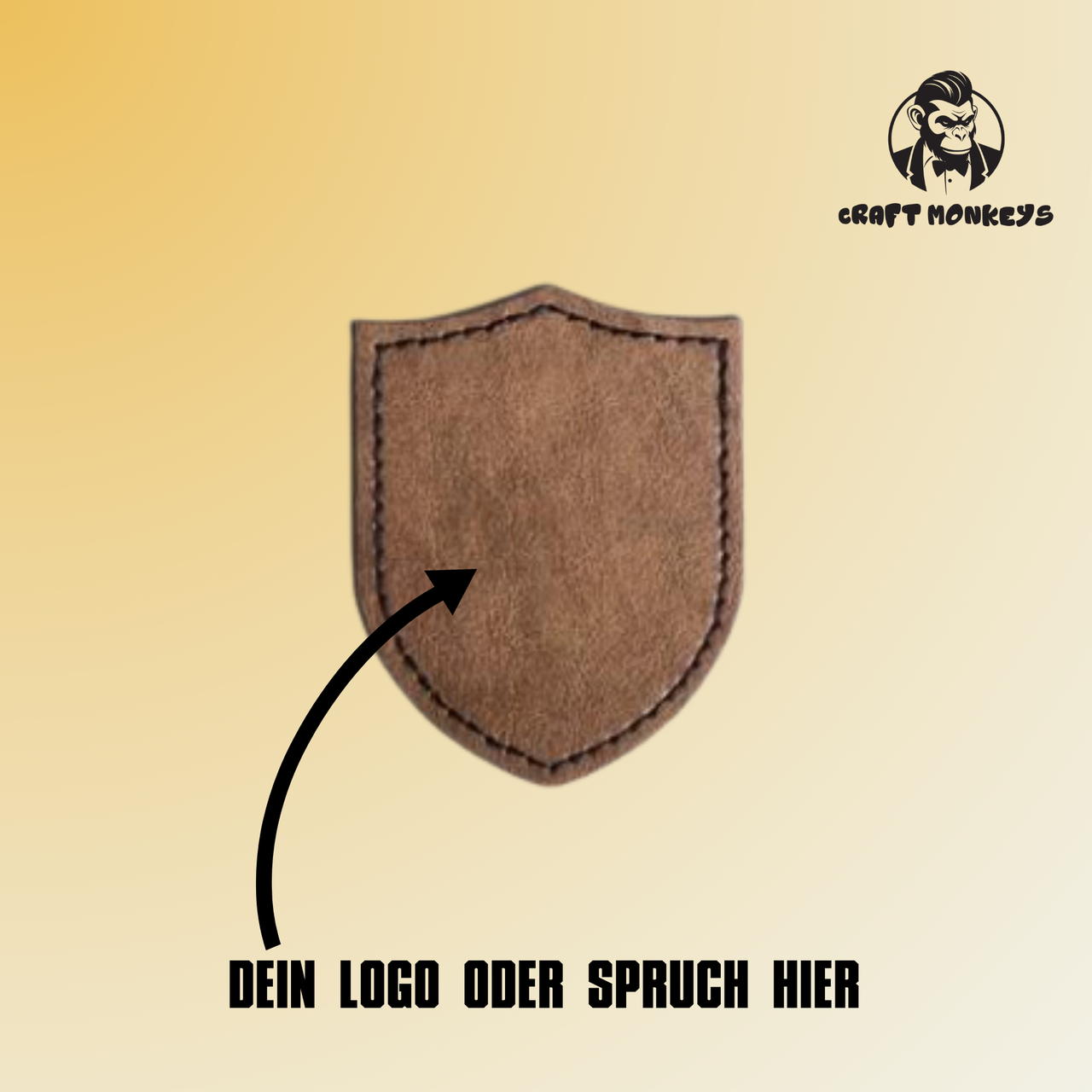 Personalisierbarer Kunstleder-Aufbügelpatch