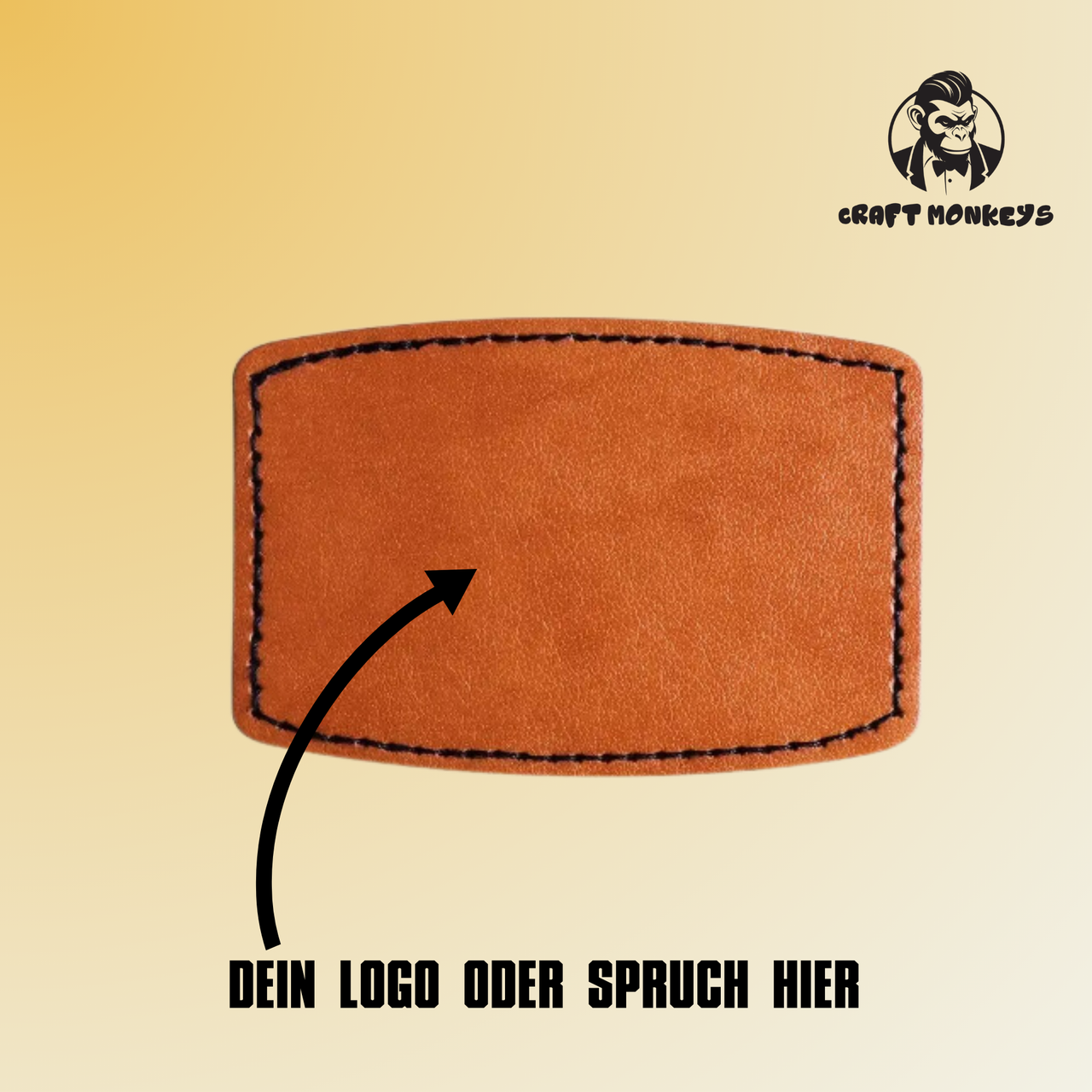 Personalisierbarer Kunstleder-Aufbügelpatch
