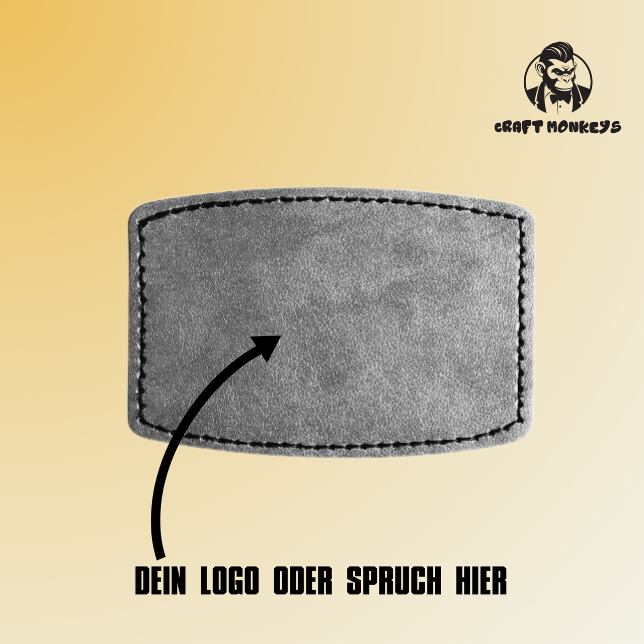 Personalisierbarer Kunstleder-Aufbügelpatch