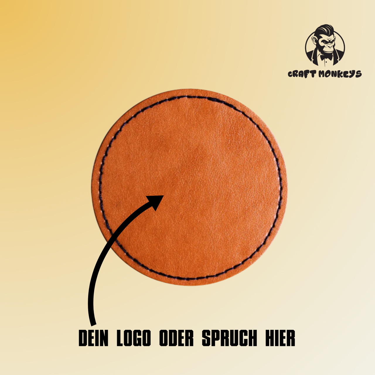 Personalisierbarer Kunstleder-Aufbügelpatch