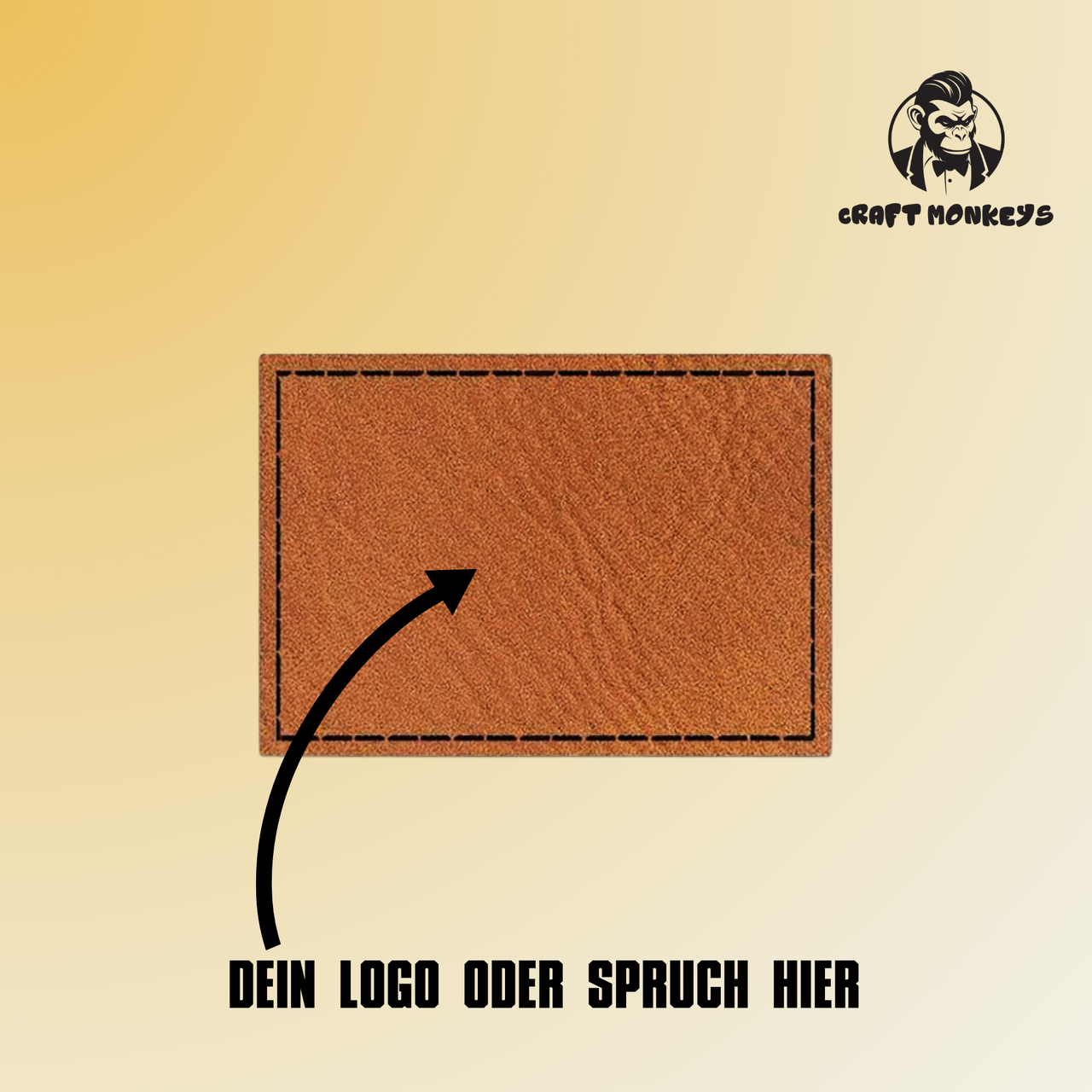 Personalisierbarer Kunstleder-Aufbügelpatch