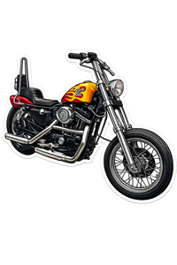 Thumbnail for Personalisierter Motorrad Sticker im Comic-Stil - Eigenes Motorrad als Sticker