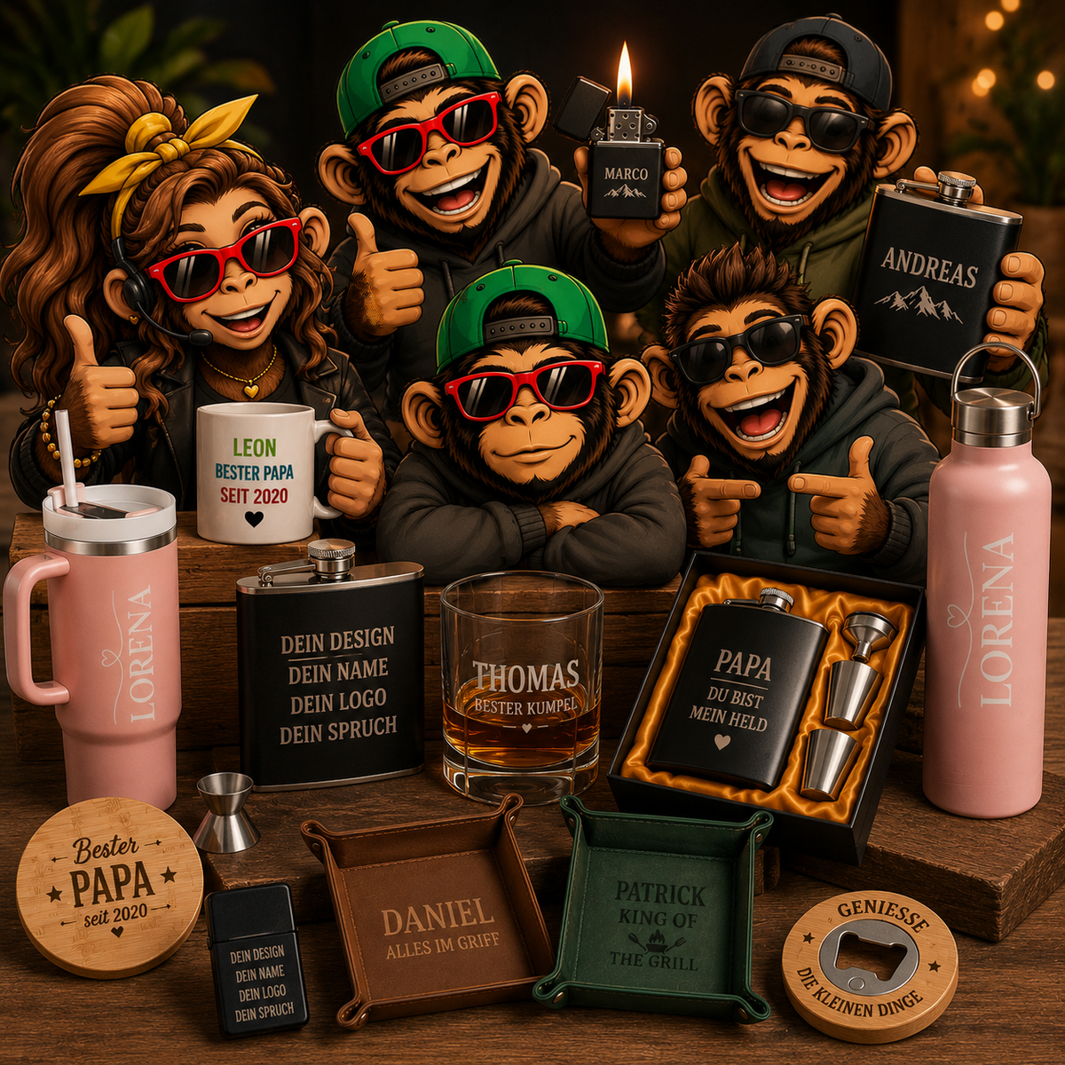 Personalisierte Geschenke mit Namen, Gravur und individuellem Design