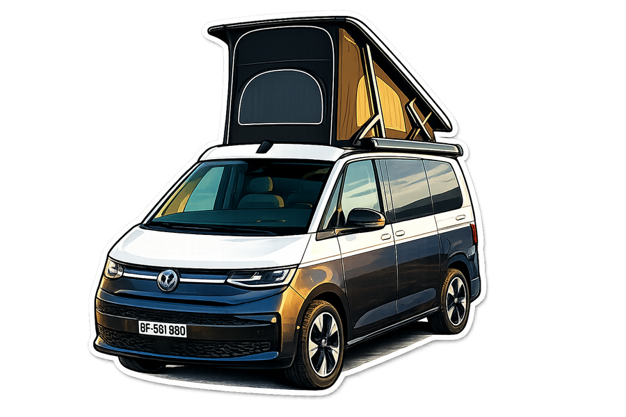 Personalisierter Camper Sticker im Comic-Stil - Eigenes Wohnmobil