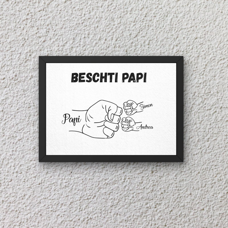 Leinwanddruck: Vater Faust Bump - Personalisiert