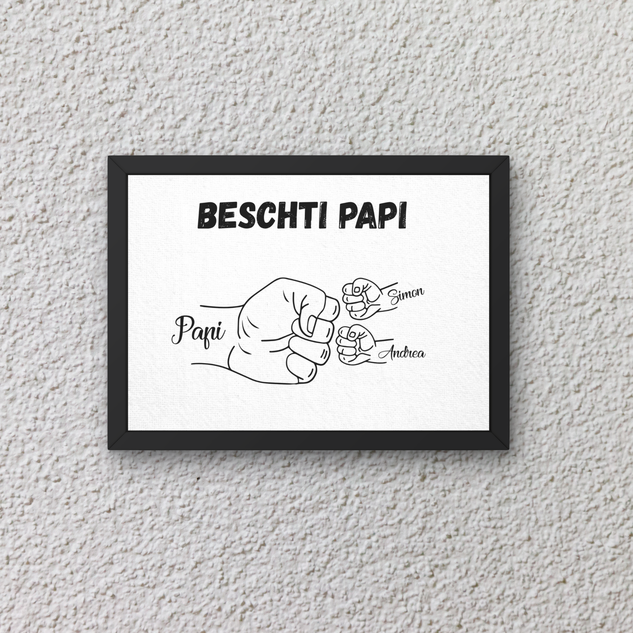 Leinwanddruck: Vater Faust Bump - Personalisiert