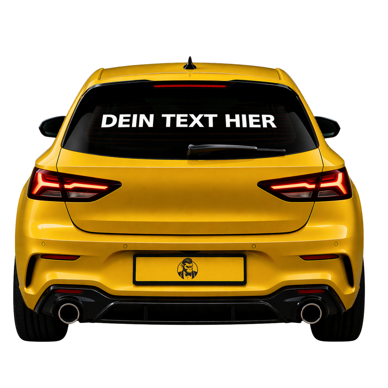 Autoaufkleber mit Wunschtext – Individuelle Fahrzeugbeschriftung für Heckscheibe