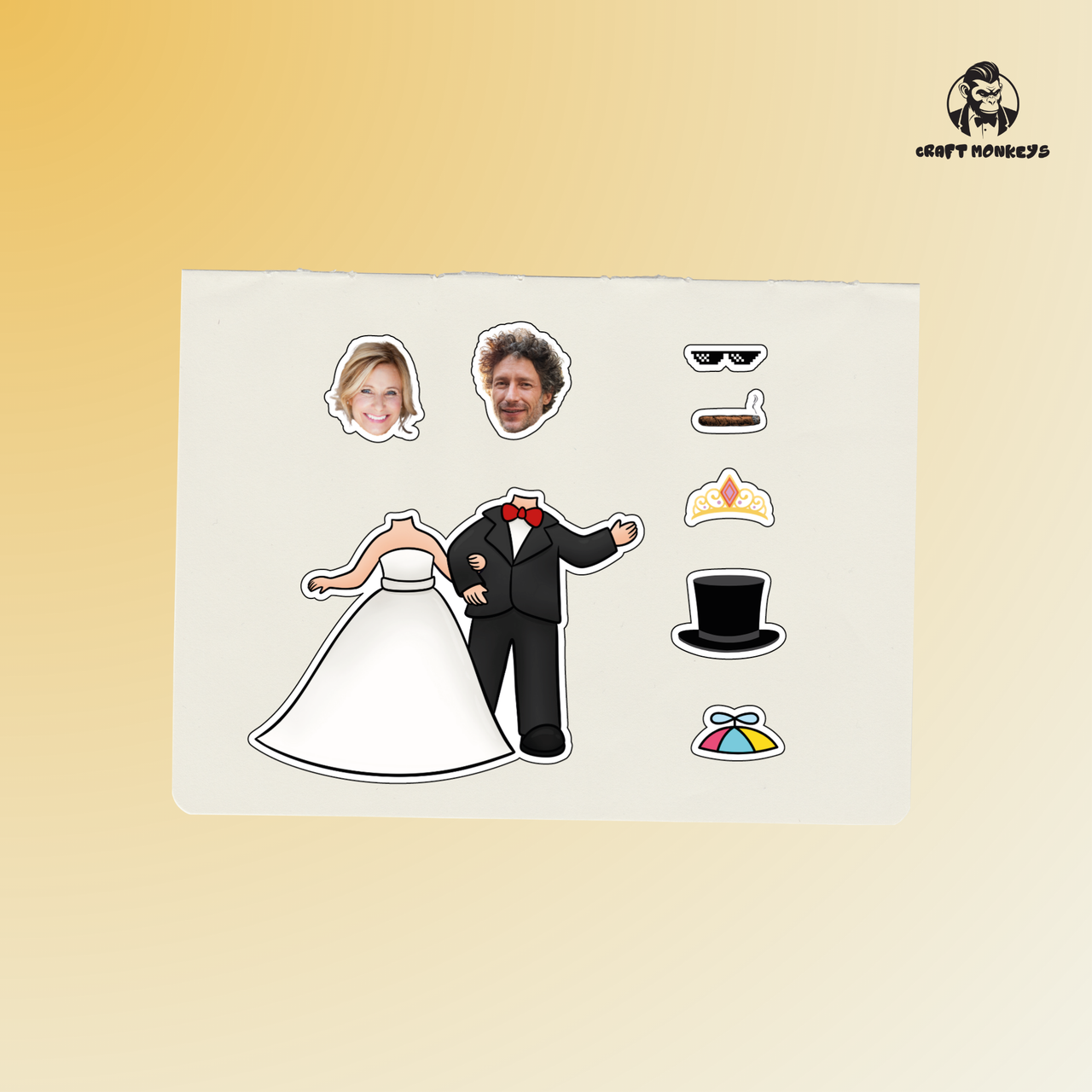 Hochzeit Sticker-Poster – Gäste gestalten das Brautpaar