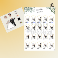 Thumbnail for Hochzeit Sticker-Poster – Gäste gestalten das Brautpaar