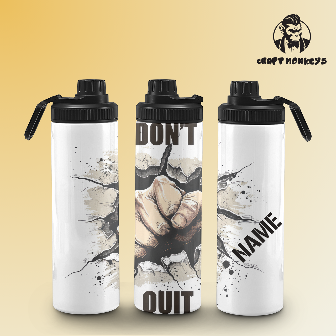 Fitnessflasche personalisiert 750 ml DONT QUIT