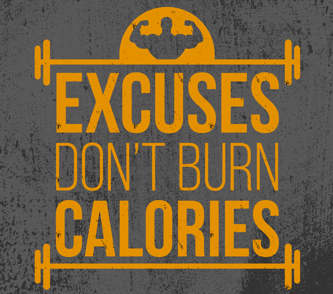 Fitnessflasche personalisiert 750 ml EXCUSES DON`T BURN CALORIES