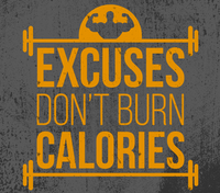 Thumbnail for Fitnessflasche personalisiert 750 ml EXCUSES DON`T BURN CALORIES