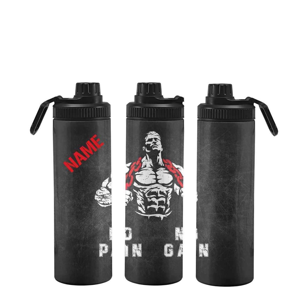 Personalisierte Fitnessflasche aus Aluminium