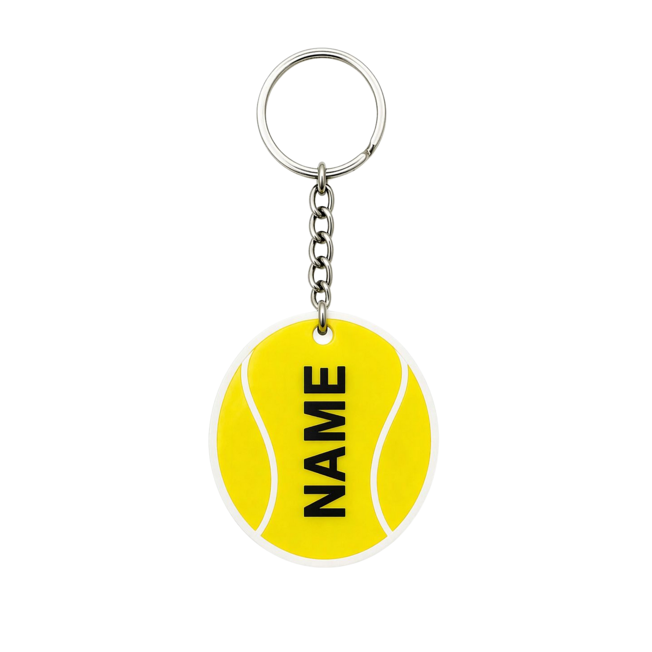 Schlüsselanhänger Tennisball mit Name  Personalisiert