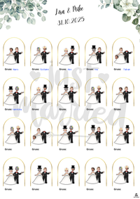 Thumbnail for Hochzeit Sticker-Poster – Gäste gestalten das Brautpaar