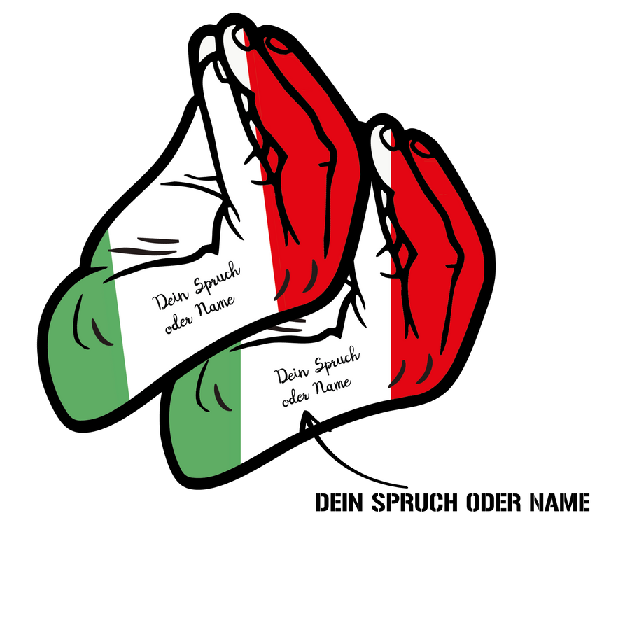 Italienischer Hand Sticker 