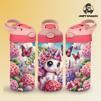 Thumbnail for Kinderflasche - Einhorn mit Blumen