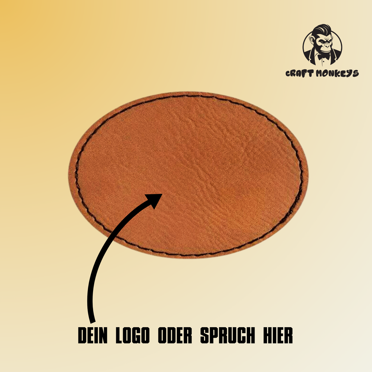 Personalisierbarer Kunstleder-Aufbügelpatch