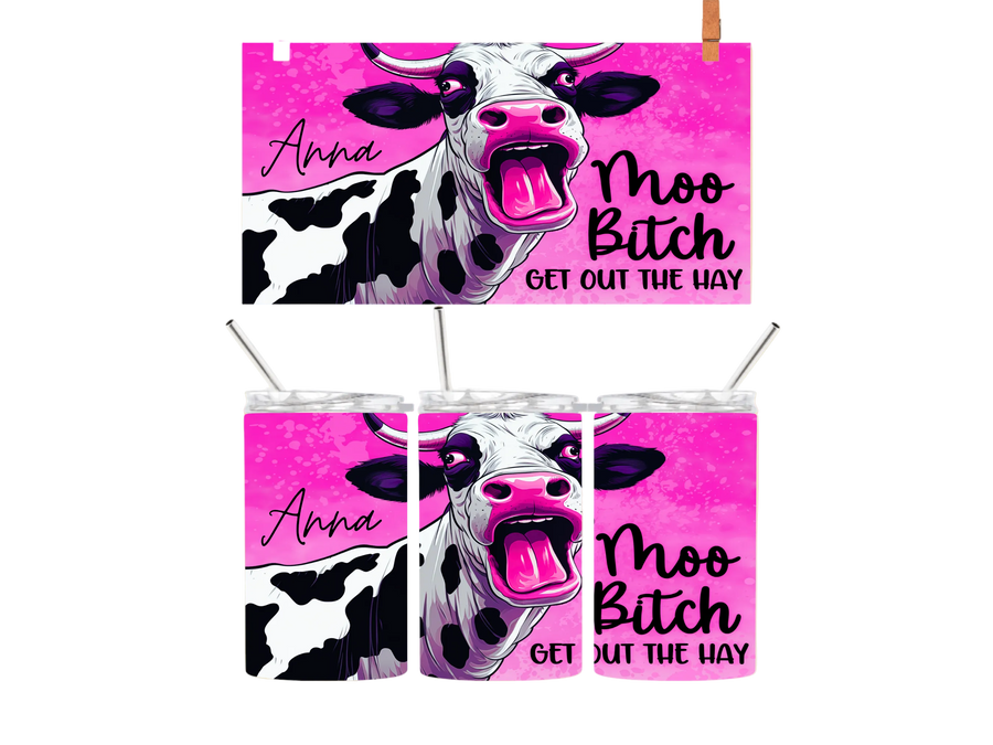 Personalisierbarer To-go-Kaffeebecher 375 ml mit Moo Bitch Motiv