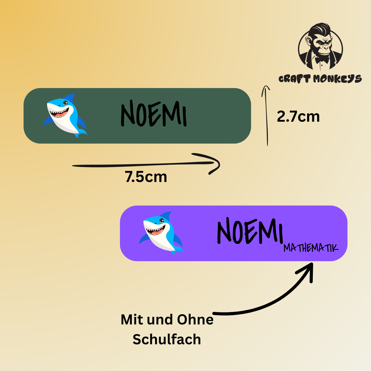 Schulbücher Sticker - Personalisiert 42 Stück