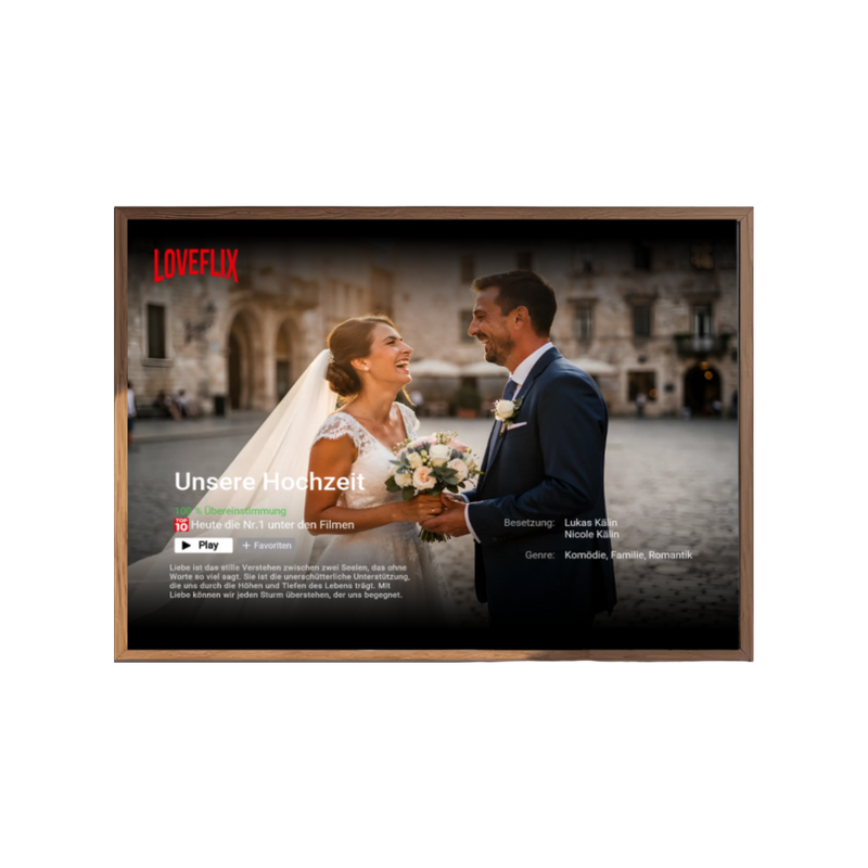 Dein eigenes Filmcover - Personalisierbares Poster im Streaming-Style