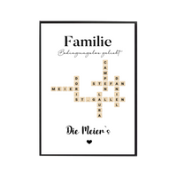 Thumbnail for Familienposter im Scrabble Stil personalisiert – Namen Design