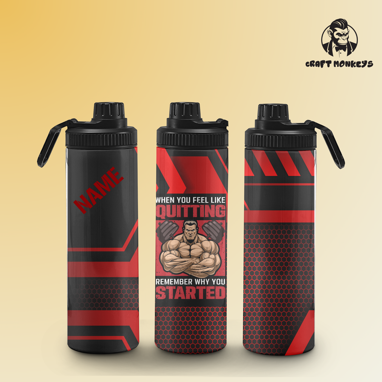 Fitnessflasche personalisiert 750 ml MOTIVATION