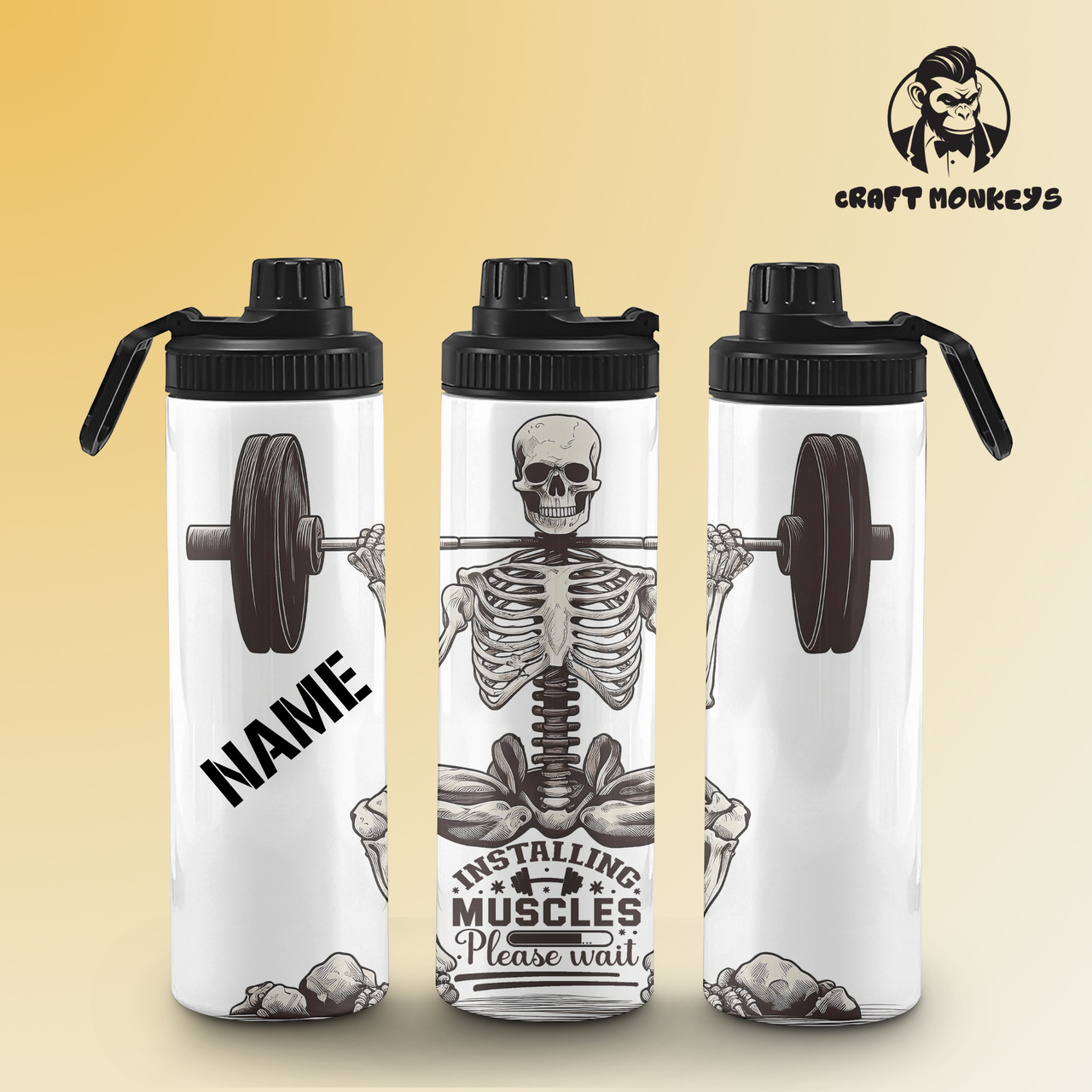 Fitnessflasche personalisiert 750 ml INSTALLING MUSCLES
