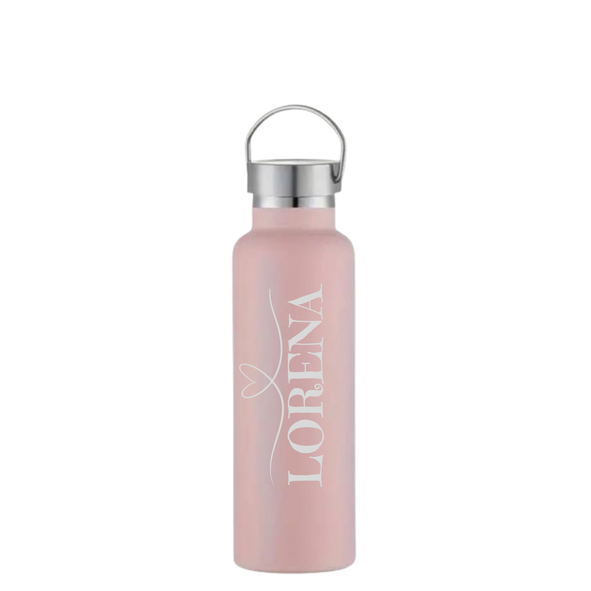 Thermoflasche Doppelwandig 600ml mit Herz und Name