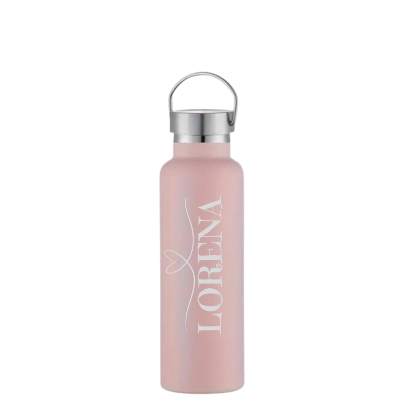 Thermoflasche Doppelwandig 600ml mit Herz und Name