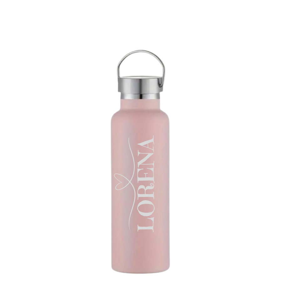 Thermoflasche Doppelwandig 600ml mit Herz und Name