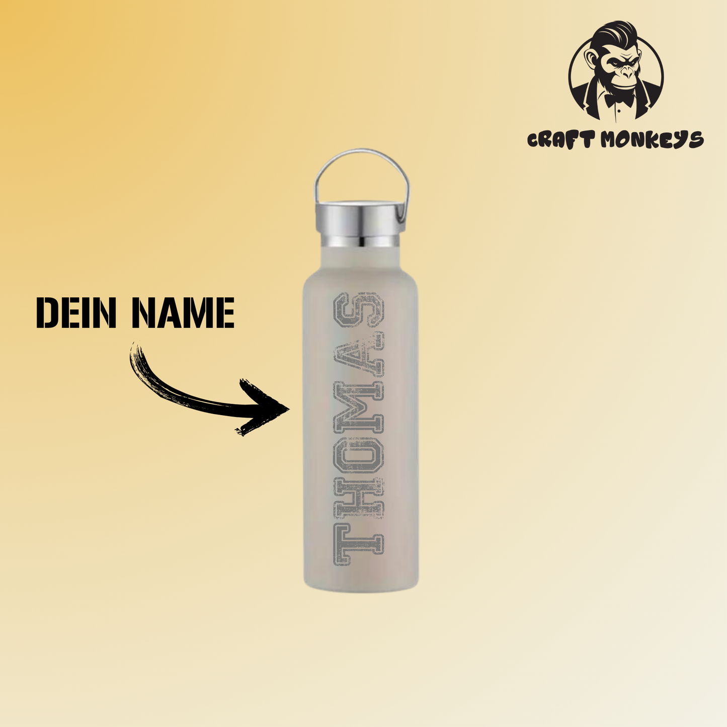 Thermoflasche Doppelwandig 600ml mit Name personalisieren