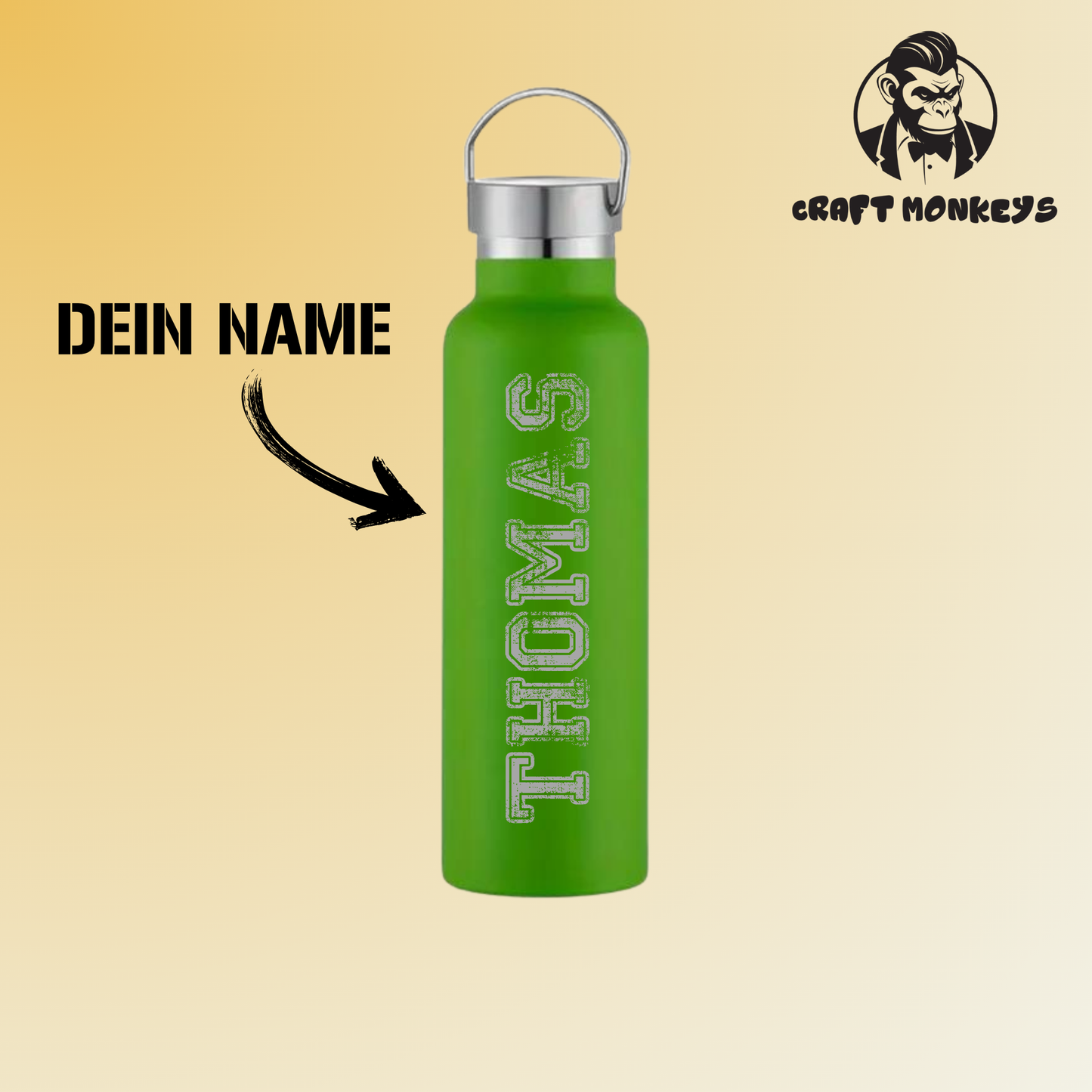 Thermoflasche Doppelwandig 600ml mit Name personalisieren