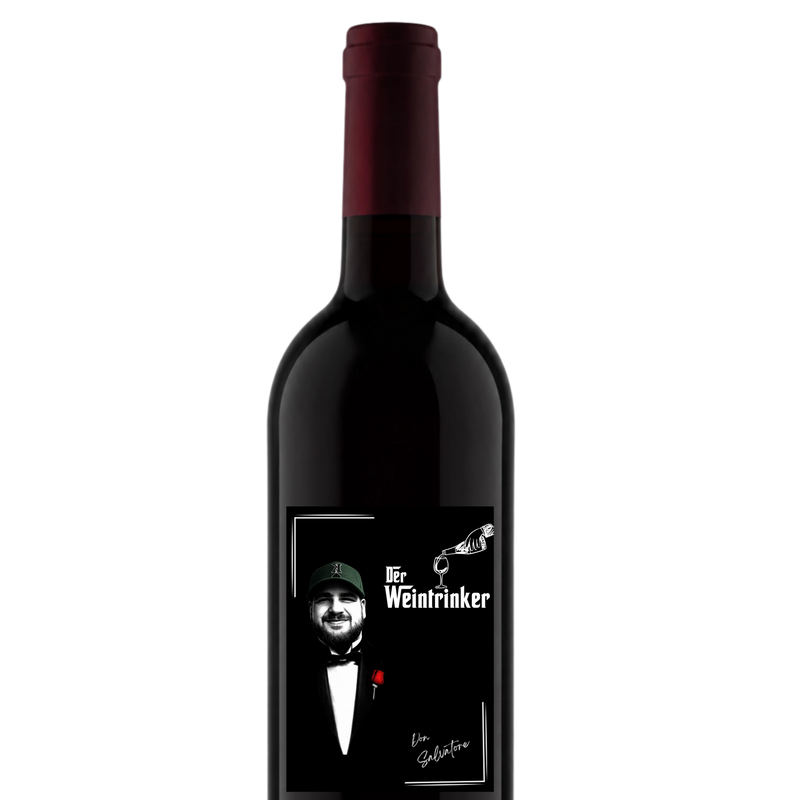 Personalisierte Mafia-Weinetikette mit Foto & Namen Der Wein-Boss