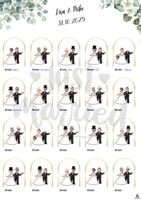 Thumbnail for Hochzeit Sticker-Poster – Gäste gestalten das Brautpaar