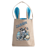Thumbnail for Personalisierte Jutetasche mit Hasenohren - Cool Man Hase