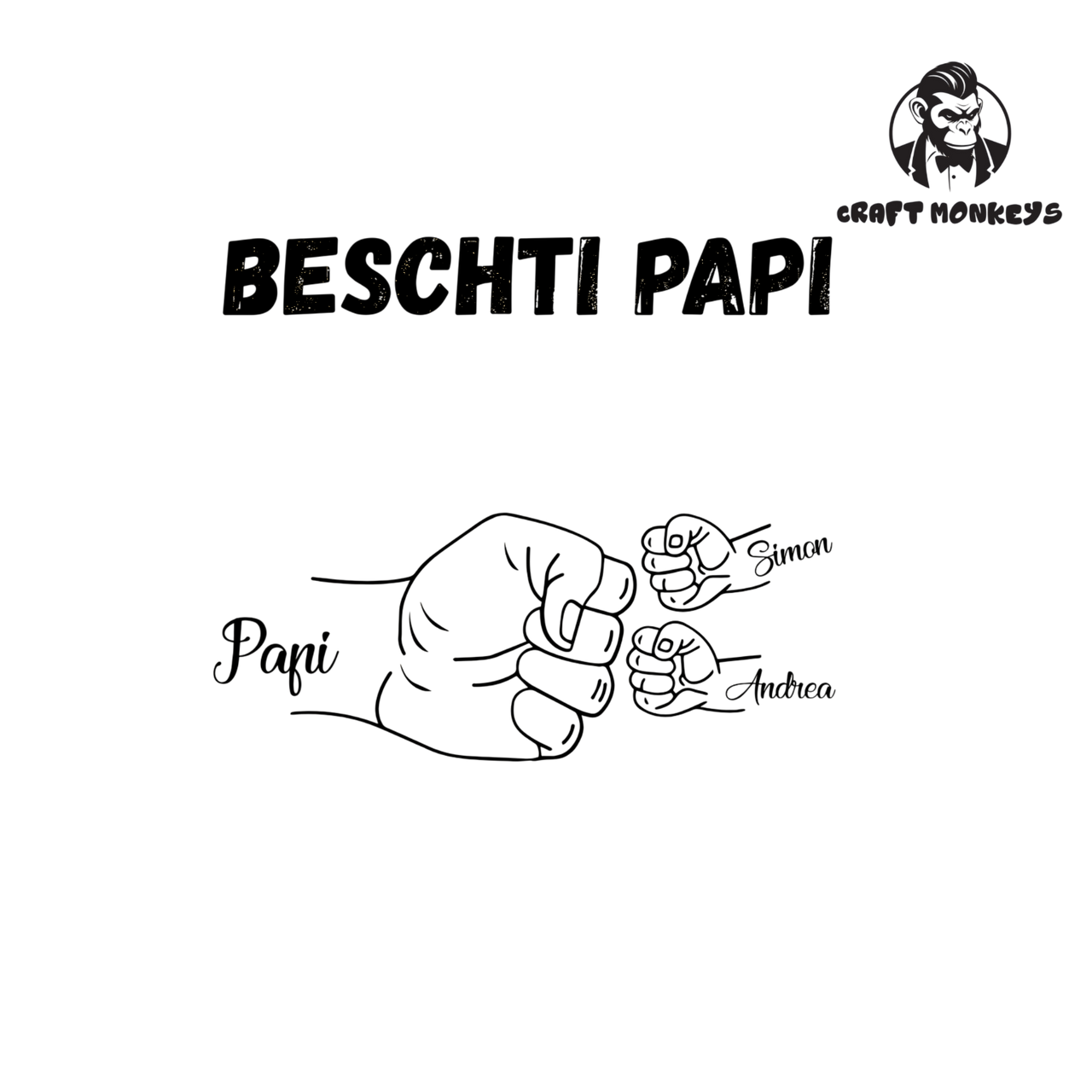 Thermoflasche 500ml Vater Faust Bump - Personalisiert