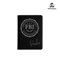 Thumbnail for Personalisierte Reisepasshülle mit Silber Gravur - FBI