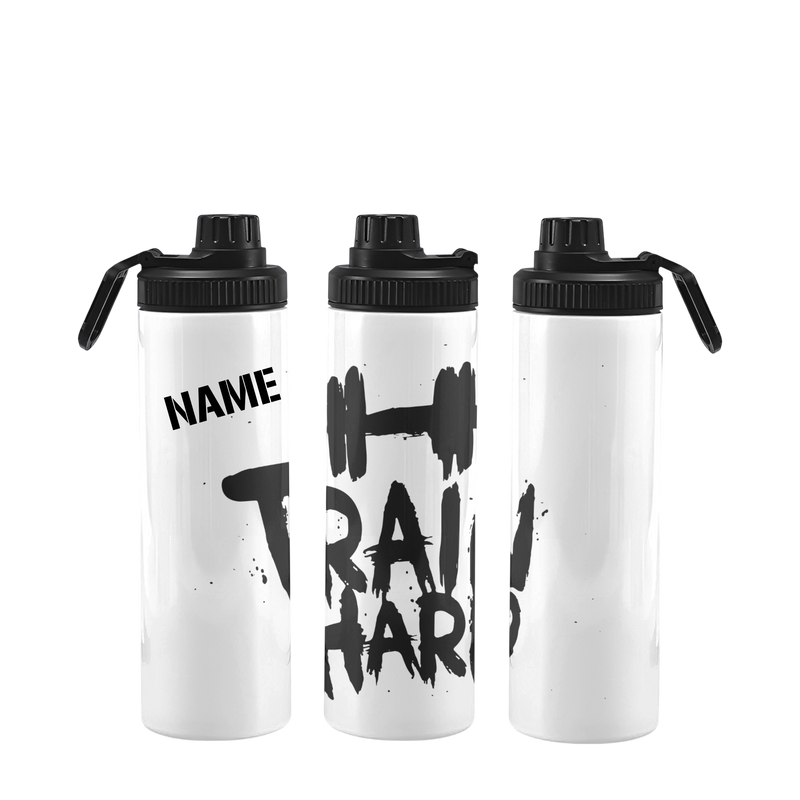 Fitnessflasche personalisiert 750 ml Train Hard